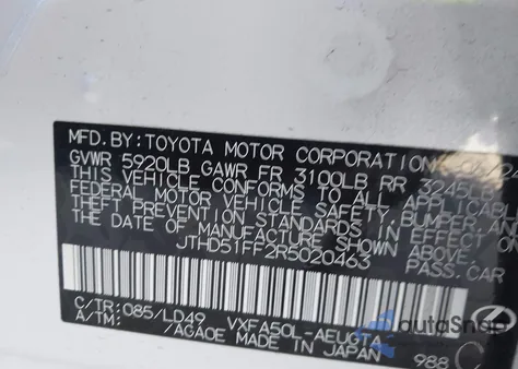 2024 Lexus Ls 500 from USA, damaged, VIN JTHD51FF2R5020463